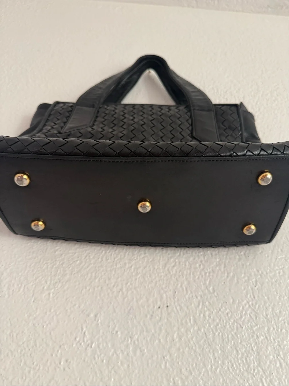 Woven Leather Handbag Black Bottega Style Nordstrom